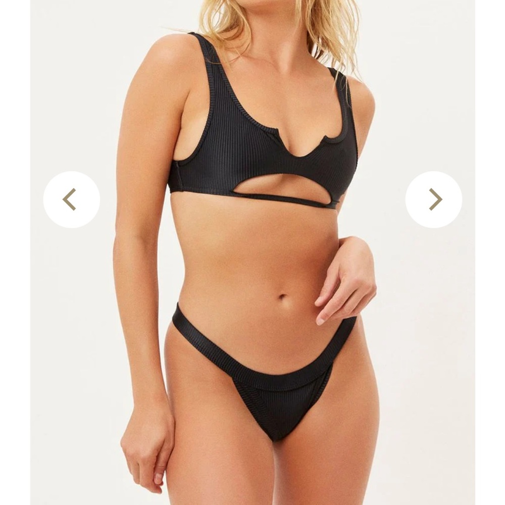 NWT Cole Ribbed Bikini - BlacK